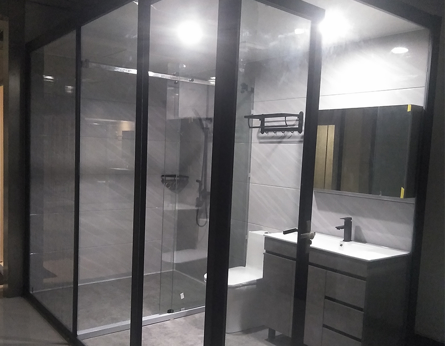 حمام تجميع الزجاج الخارجي للجدار